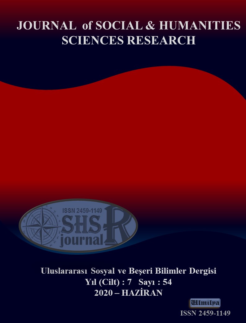 					Cilt 7 Sayı 54 (2020): İnternational Journal of Social and Humanities Sciences Research (JSHSR) Gör
				