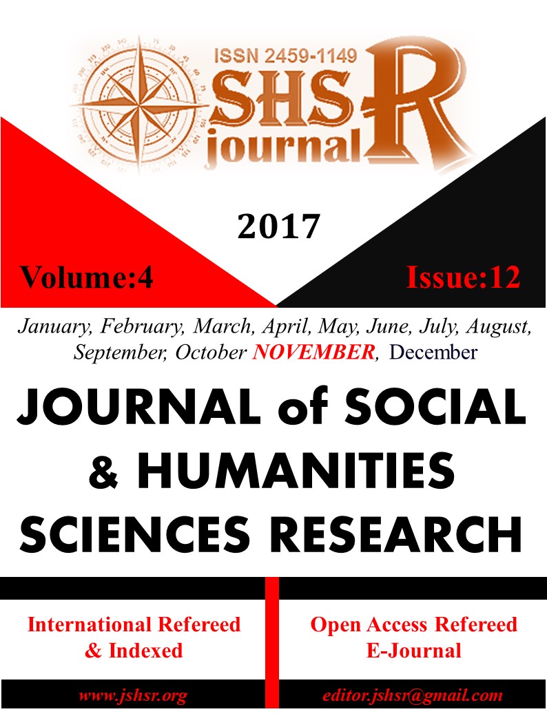 					Cilt 4 Sayı 12 (2017): İnternational Journal of Social and Humanities Sciences Research (JSHSR) Gör
				