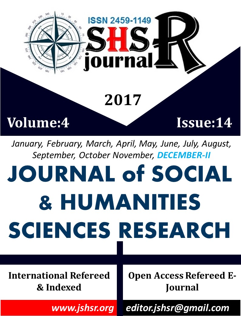 					Cilt 4 Sayı 14 (2017): İnternational Journal of Social and Humanities Sciences Research (JSHSR) Gör
				